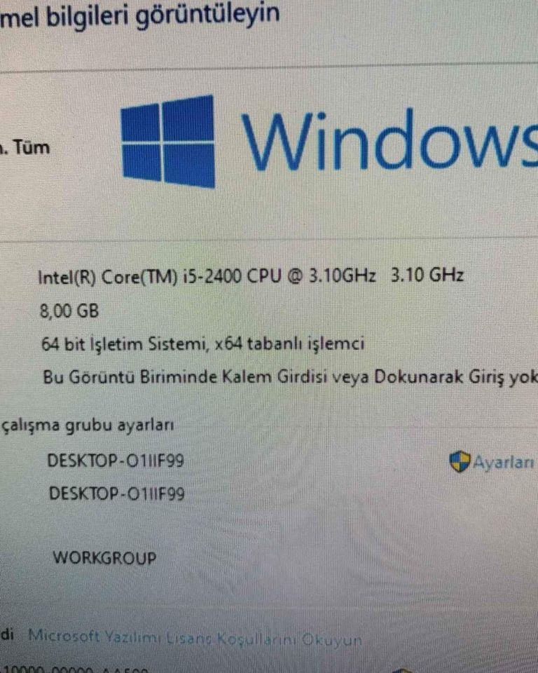 İ5 işlemcili SSD li uygun fiyatlı bilgisayar